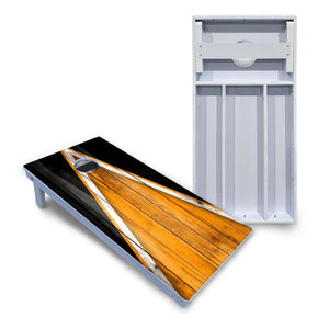 Orange/Black Triangle Cornhole Boards - All Weather Series Cornhole Solutions