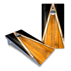 Orange/Black Triangle Cornhole Boards - All Weather Series Cornhole Solutions