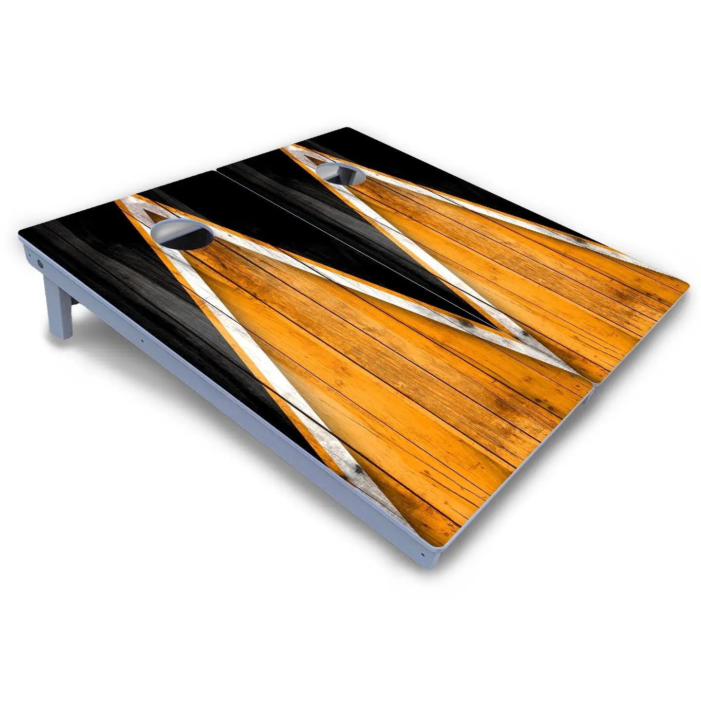 Orange/Black Triangle Cornhole Boards - All Weather Series Cornhole Solutions