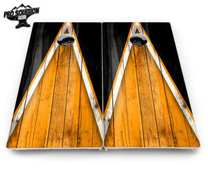 Orange & Black Triangle Cornhole Boards - Pro Solution Elite Series Cornhole Solutions