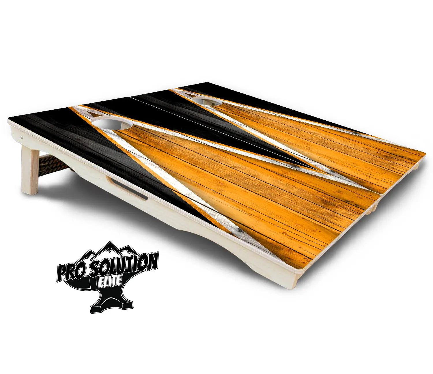 Orange & Black Triangle Cornhole Boards - Pro Solution Elite Series Cornhole Solutions
