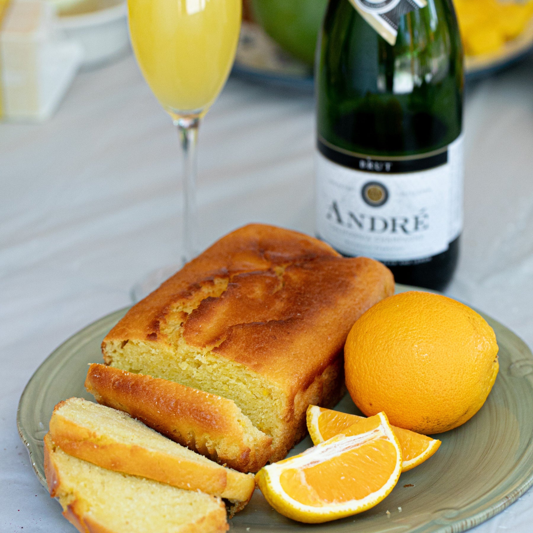 Orange Glazed Mimosa Cake