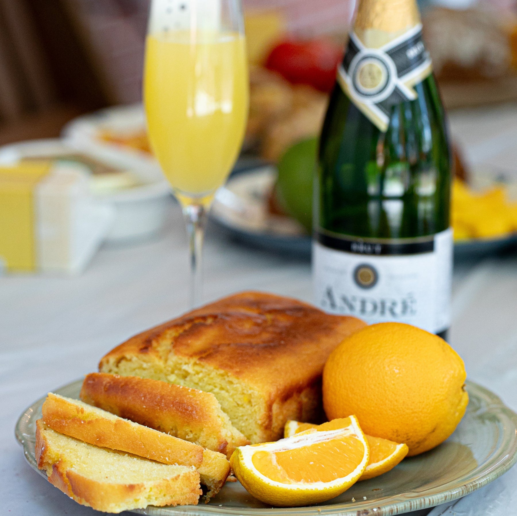 Orange Glazed Mimosa Cake