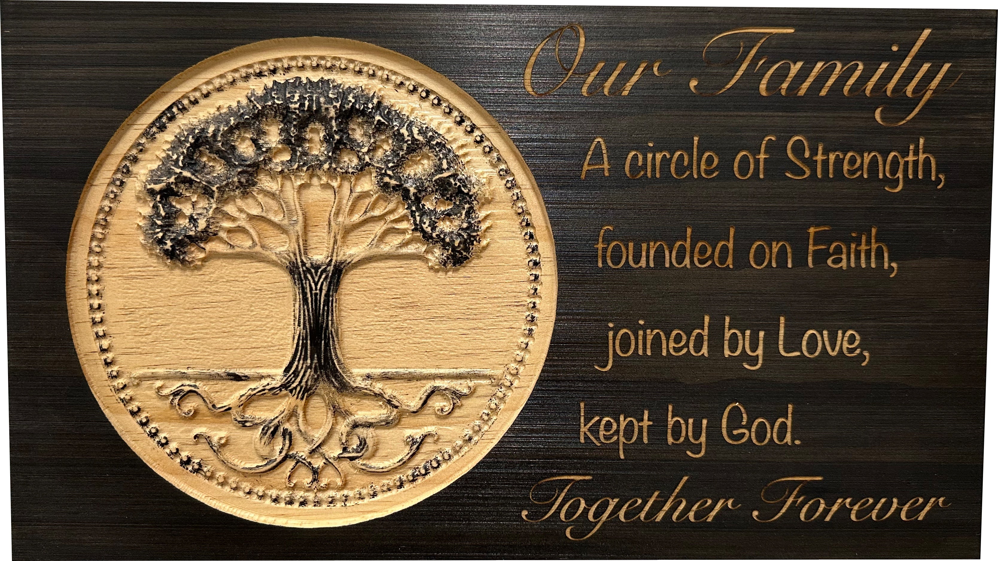 Our Family Tree Roots Wall Decoration Gun Safe - Securely Store Your Gun Safely in Plain Sight by Bellewood Designs, Southern home decor detail photo 2