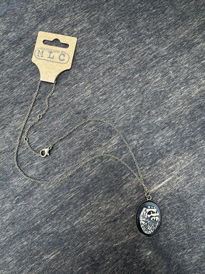 Oval Relic Pendant Necklace Mushroom Lady Co