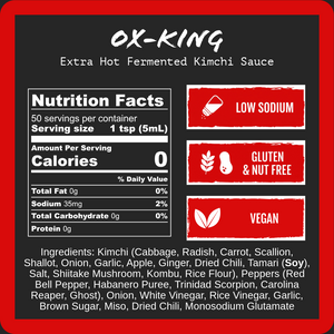Ox-King - Extra Hot Fermented Kimchi (9oz)