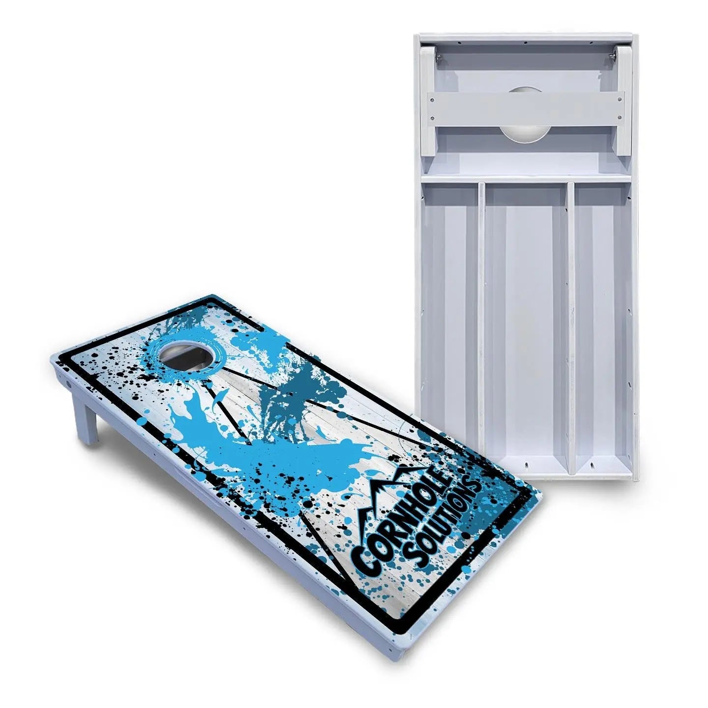 Paint Splatter CS Logo Cornhole Boards - All Weather Series Cornhole Solutions