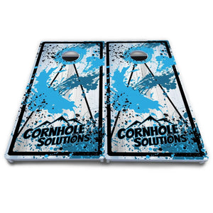 Paint Splatter CS Logo Cornhole Boards - All Weather Series Cornhole Solutions