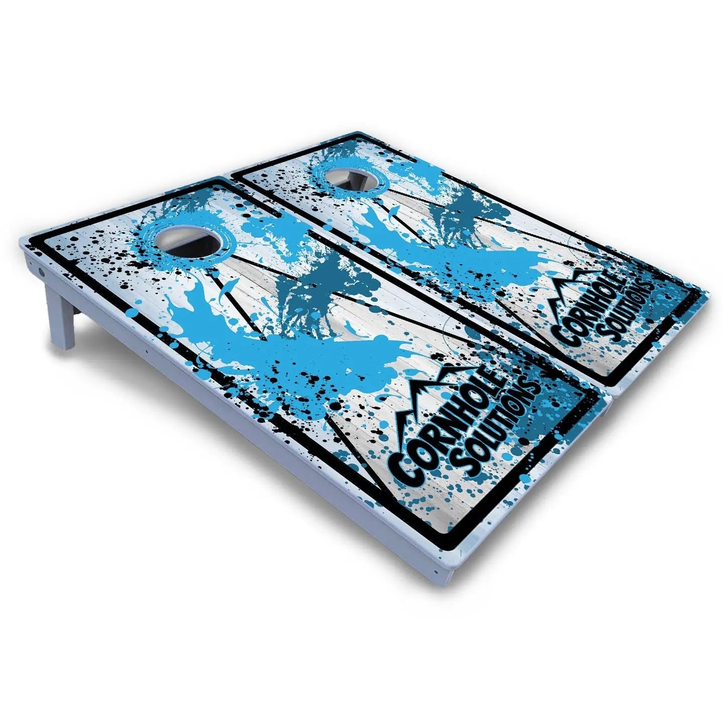 Paint Splatter CS Logo Cornhole Boards - All Weather Series Cornhole Solutions