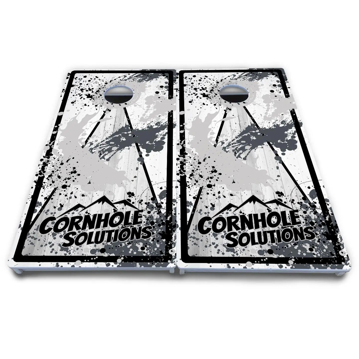 Paint Splatter CS Logo Cornhole Boards - All Weather Series Cornhole Solutions