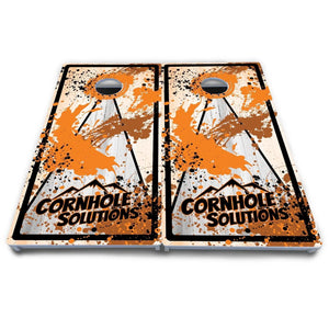 Paint Splatter CS Logo Cornhole Boards - All Weather Series Cornhole Solutions