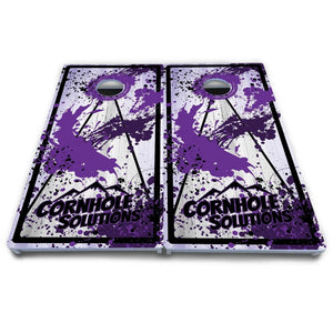 Paint Splatter CS Logo Cornhole Boards - All Weather Series Cornhole Solutions