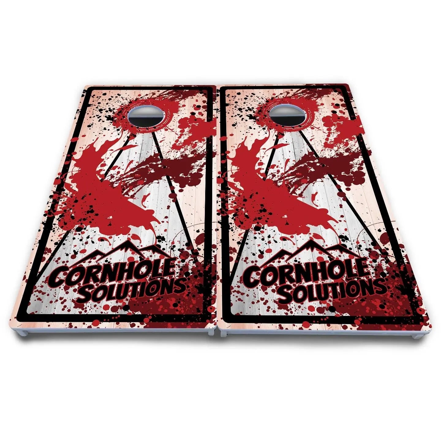 Paint Splatter CS Logo Cornhole Boards - All Weather Series Cornhole Solutions