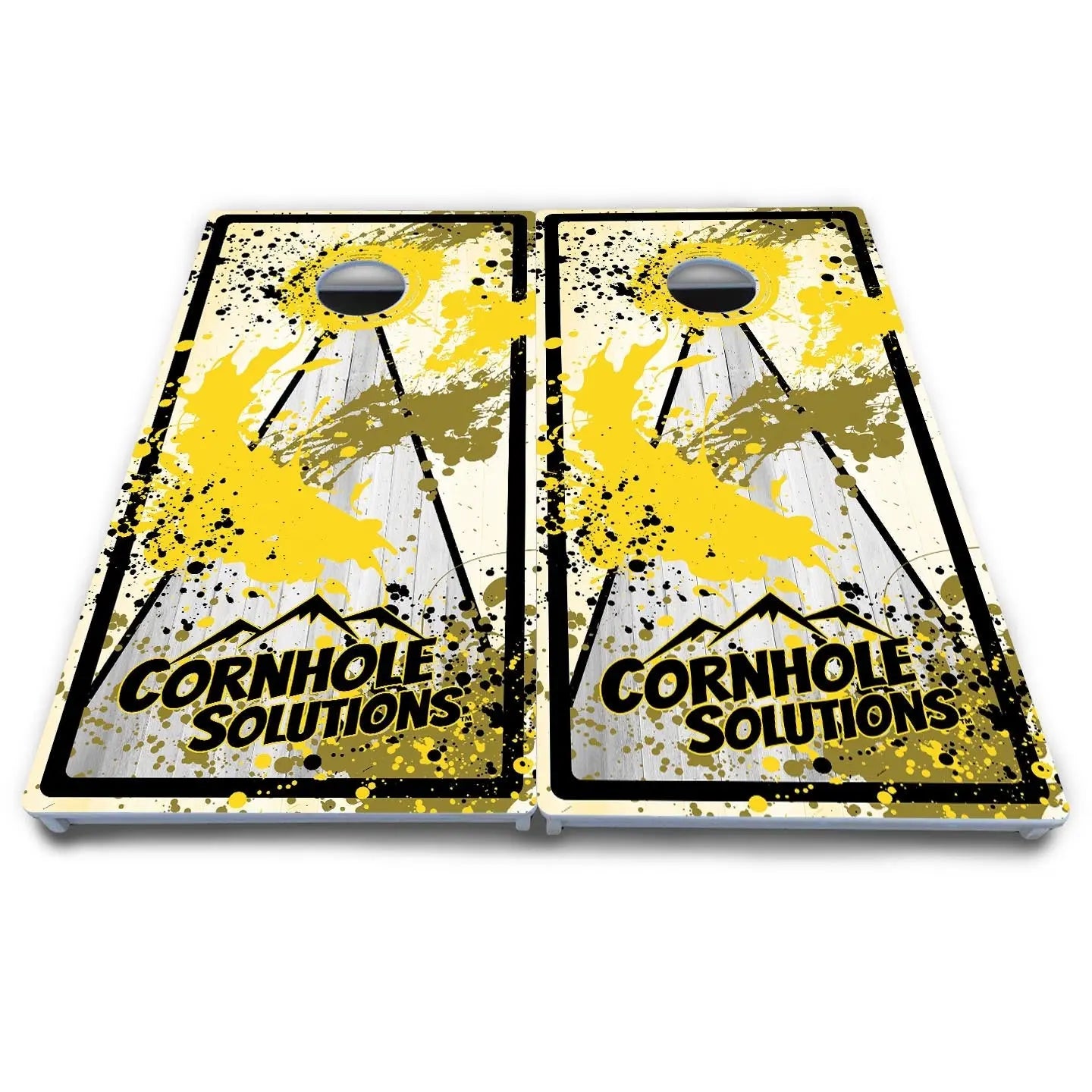 Paint Splatter CS Logo Cornhole Boards - All Weather Series Cornhole Solutions