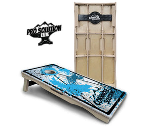 Paint Splatter CS Logo Cornhole Boards - Pro Solution Elite Series Cornhole Solutions