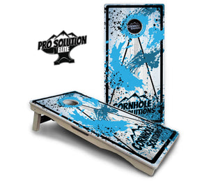 Paint Splatter CS Logo Cornhole Boards - Pro Solution Elite Series Cornhole Solutions