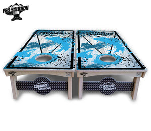 Paint Splatter CS Logo Cornhole Boards - Pro Solution Elite Series Cornhole Solutions