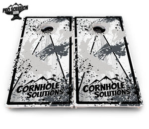 Paint Splatter CS Logo Cornhole Boards - Pro Solution Elite Series Cornhole Solutions