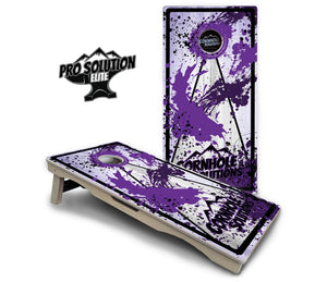 Paint Splatter CS Logo Cornhole Boards - Pro Solution Elite Series Cornhole Solutions
