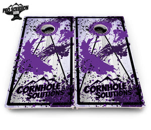 Paint Splatter CS Logo Cornhole Boards - Pro Solution Elite Series Cornhole Solutions