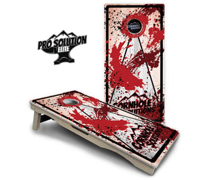 Paint Splatter CS Logo Cornhole Boards - Pro Solution Elite Series Cornhole Solutions