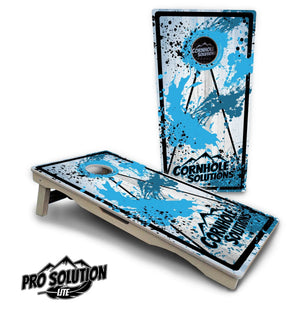 Paint Splatter CS Logo Cornhole Boards - Pro Solution Lite Series Cornhole Solutions