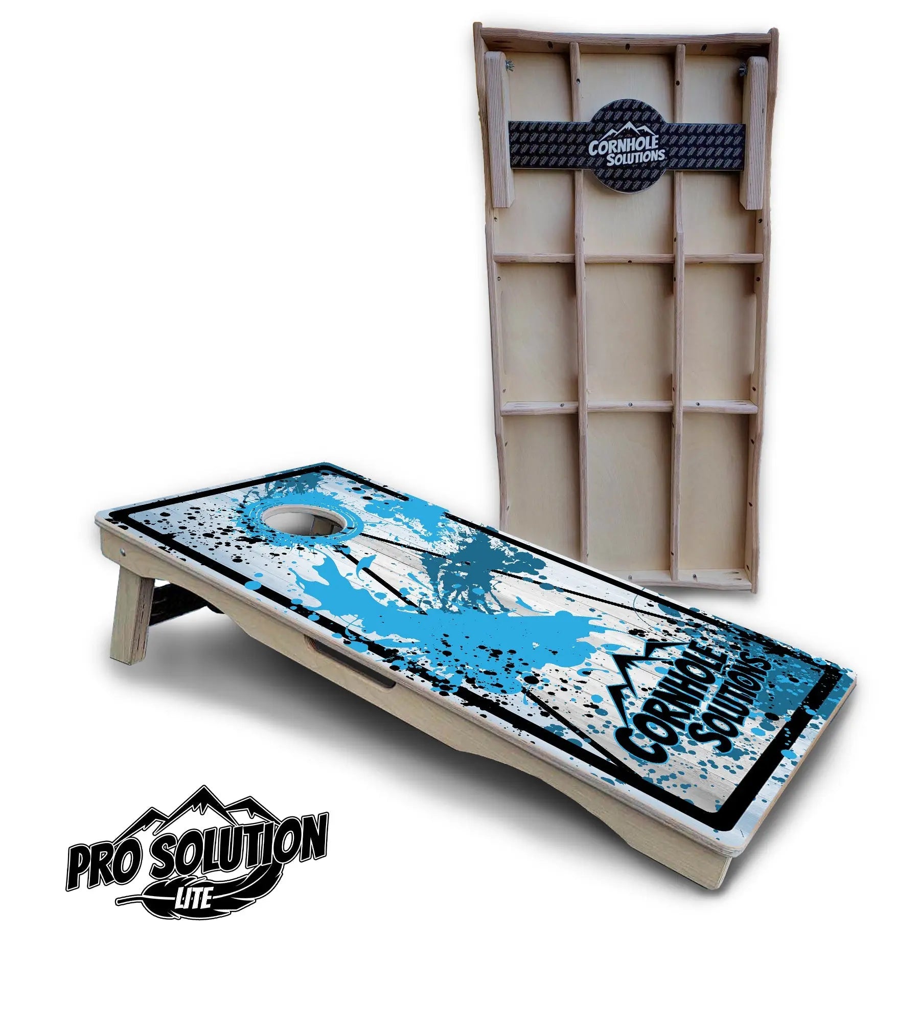 Paint Splatter CS Logo Cornhole Boards - Pro Solution Lite Series Cornhole Solutions