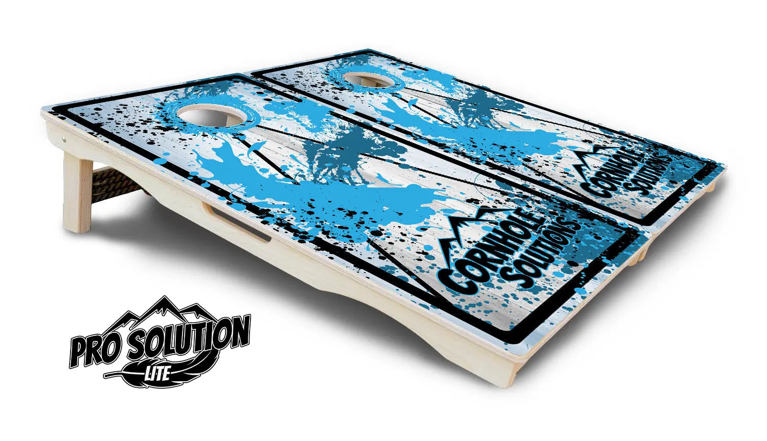 Paint Splatter CS Logo Cornhole Boards - Pro Solution Lite Series Cornhole Solutions