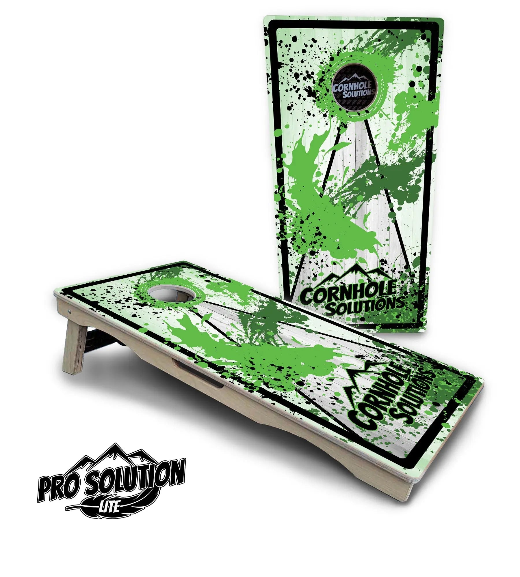 Paint Splatter CS Logo Cornhole Boards - Pro Solution Lite Series Cornhole Solutions