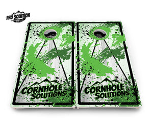 Paint Splatter CS Logo Cornhole Boards - Pro Solution Lite Series Cornhole Solutions