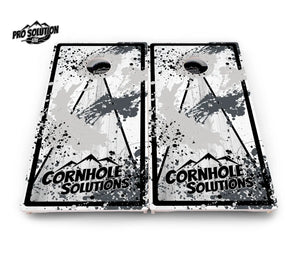 Paint Splatter CS Logo Cornhole Boards - Pro Solution Lite Series Cornhole Solutions