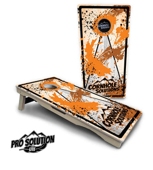 Paint Splatter CS Logo Cornhole Boards - Pro Solution Lite Series Cornhole Solutions