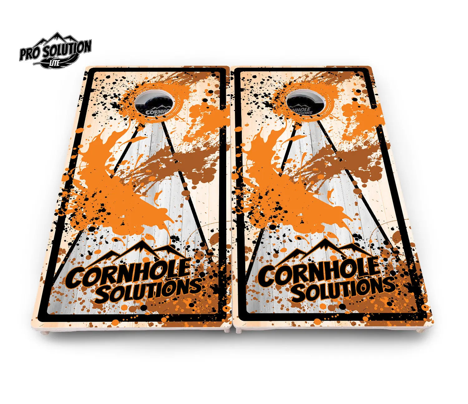 Paint Splatter CS Logo Cornhole Boards - Pro Solution Lite Series Cornhole Solutions