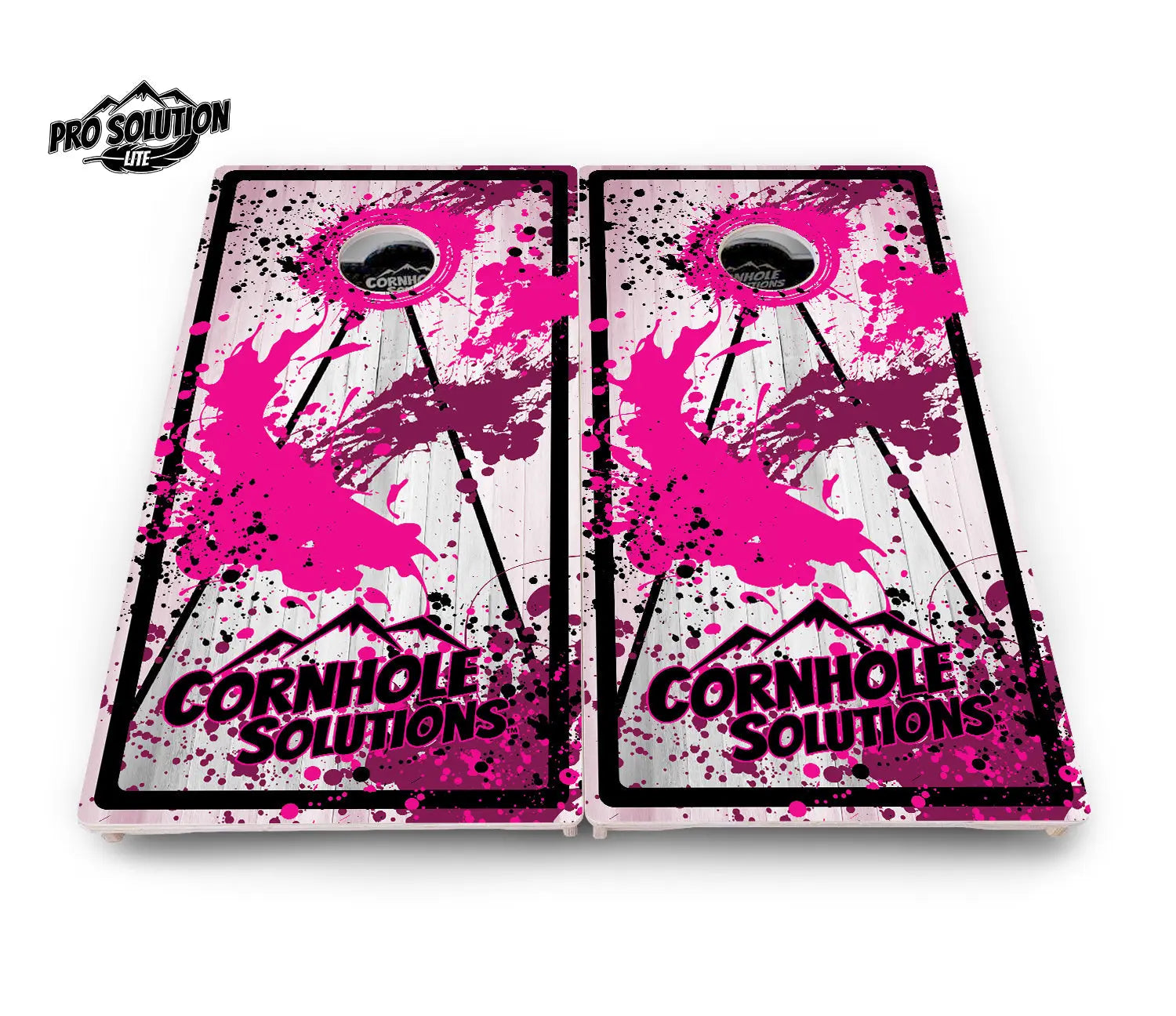 Paint Splatter CS Logo Cornhole Boards - Pro Solution Lite Series Cornhole Solutions