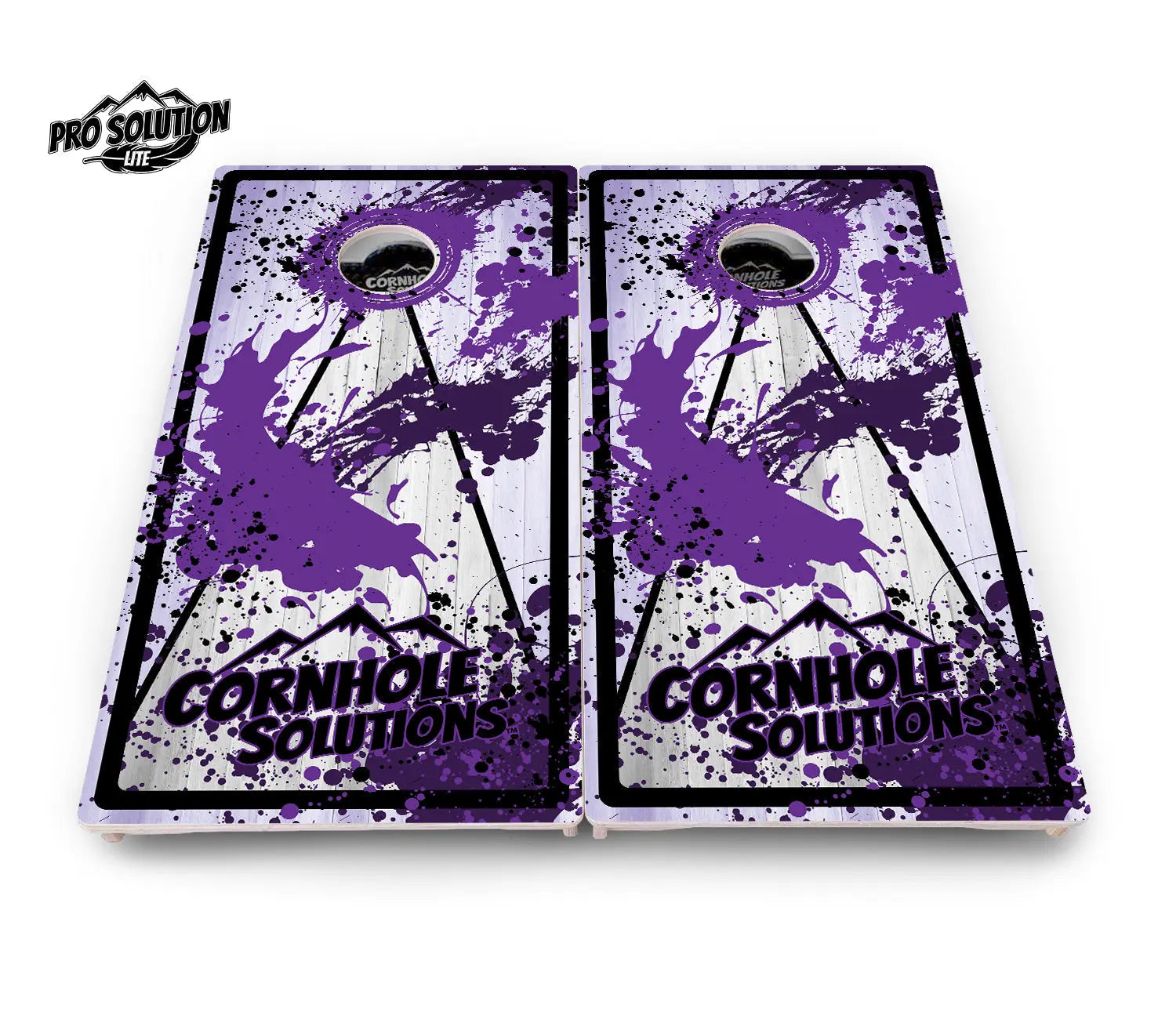 Paint Splatter CS Logo Cornhole Boards - Pro Solution Lite Series Cornhole Solutions