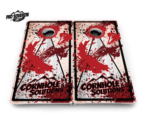 Paint Splatter CS Logo Cornhole Boards - Pro Solution Lite Series Cornhole Solutions