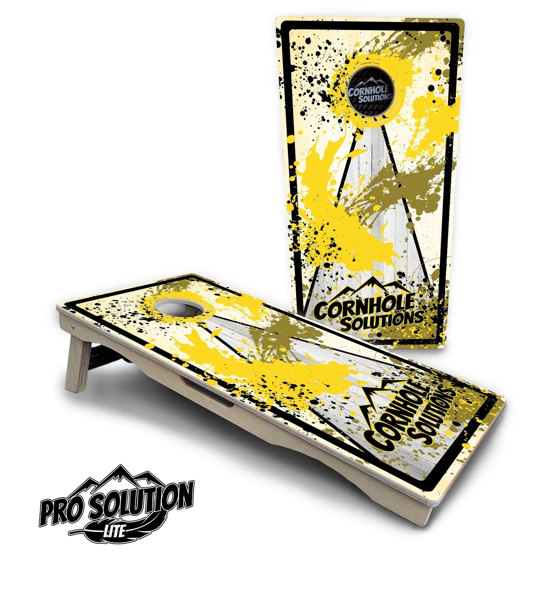Paint Splatter CS Logo Cornhole Boards - Pro Solution Lite Series Cornhole Solutions