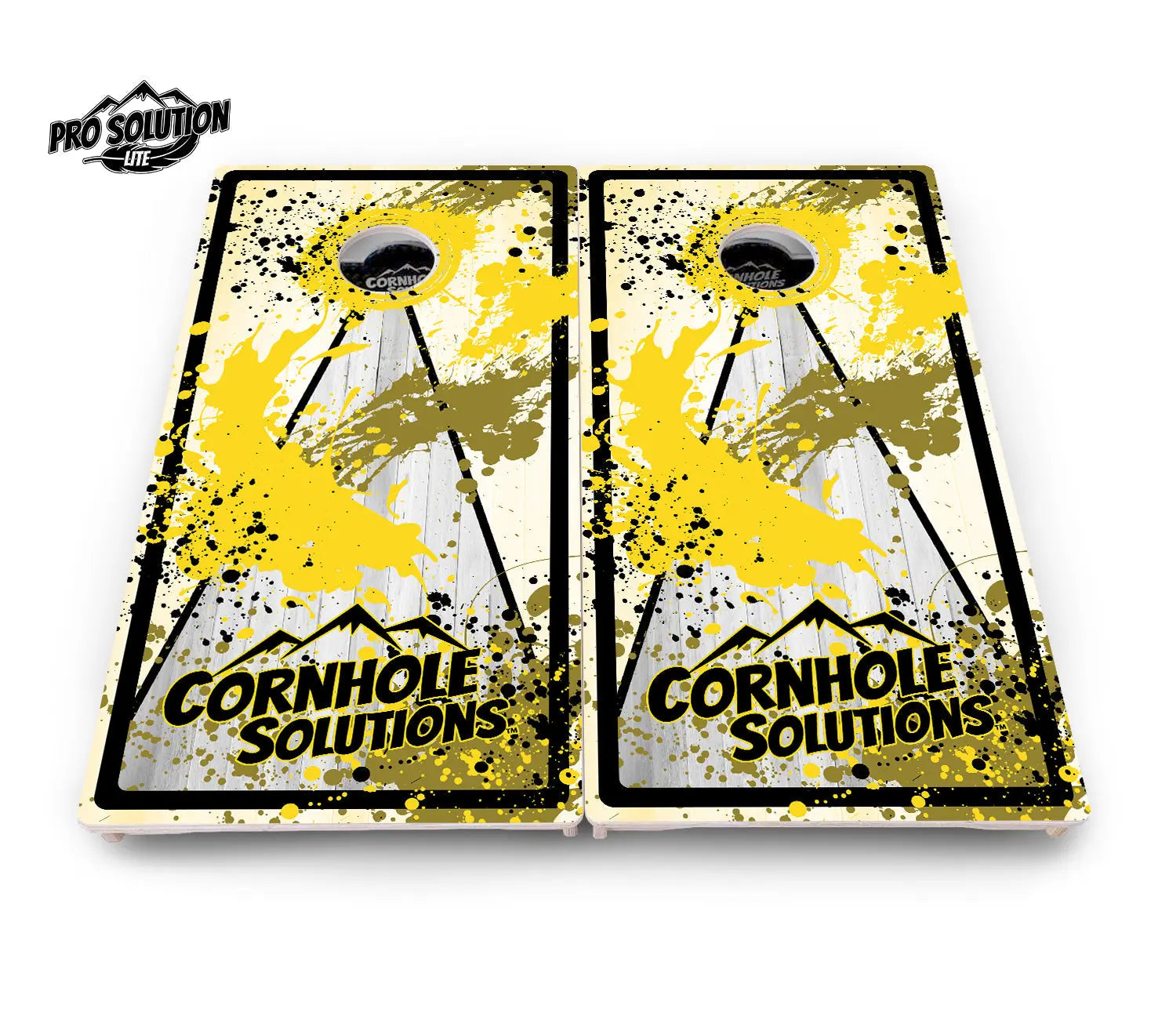 Paint Splatter CS Logo Cornhole Boards - Pro Solution Lite Series Cornhole Solutions