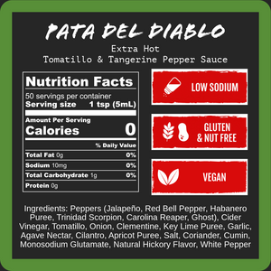 Pata del Diablo - Extra Hot Tomatillo & Tangerine (9oz)