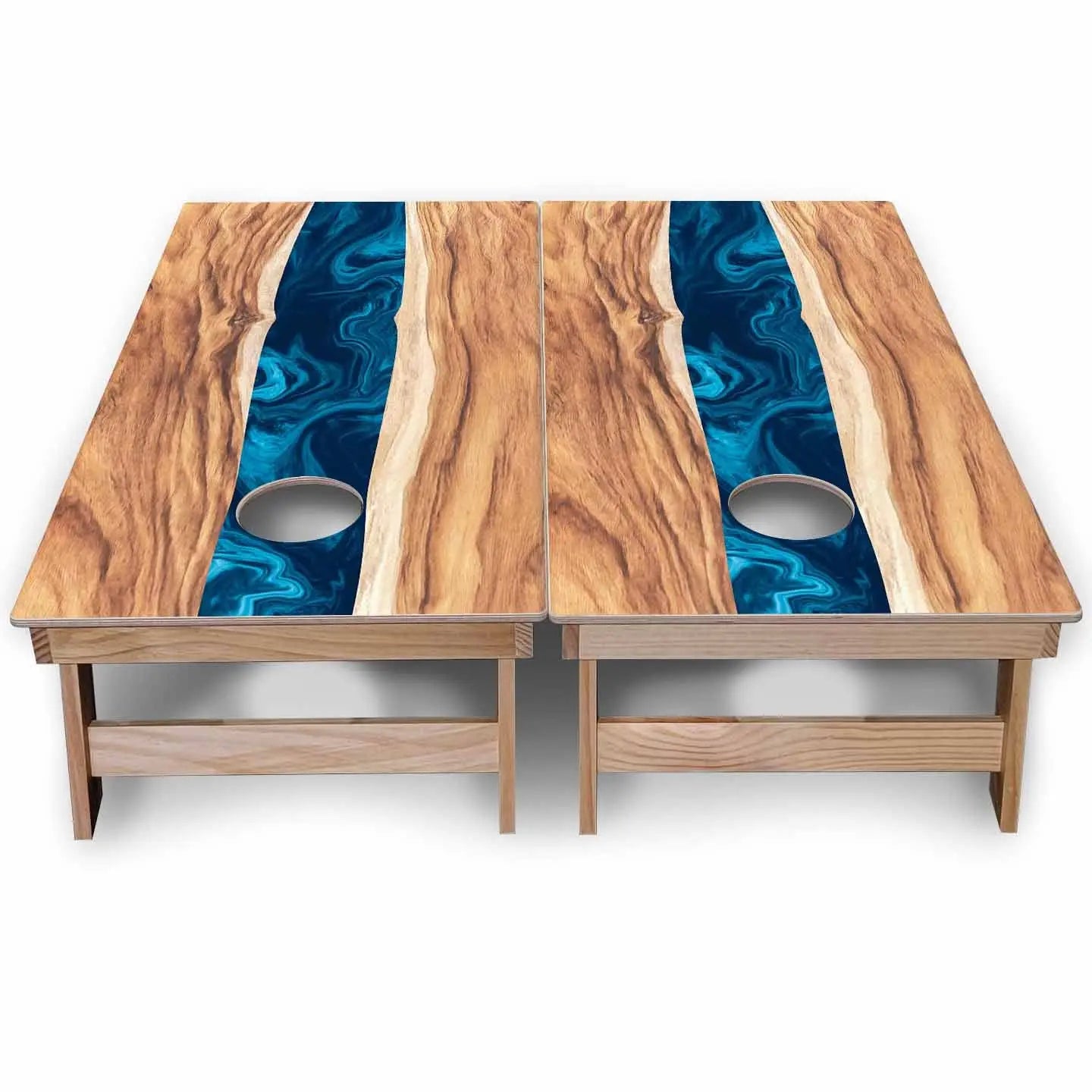 Patterned Background Cornhole Boards - Backyard Series Cornhole Solutions