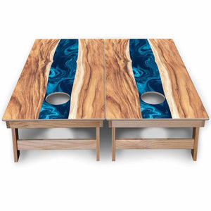 Patterned Background Cornhole Boards - Backyard Series Cornhole Solutions