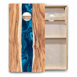 Patterned Background Cornhole Boards - Backyard Series Cornhole Solutions