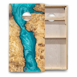 Patterned Background Cornhole Boards - Backyard Series Cornhole Solutions