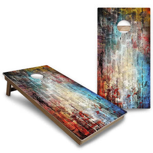 Patterned Background Cornhole Boards - Backyard Series Cornhole Solutions
