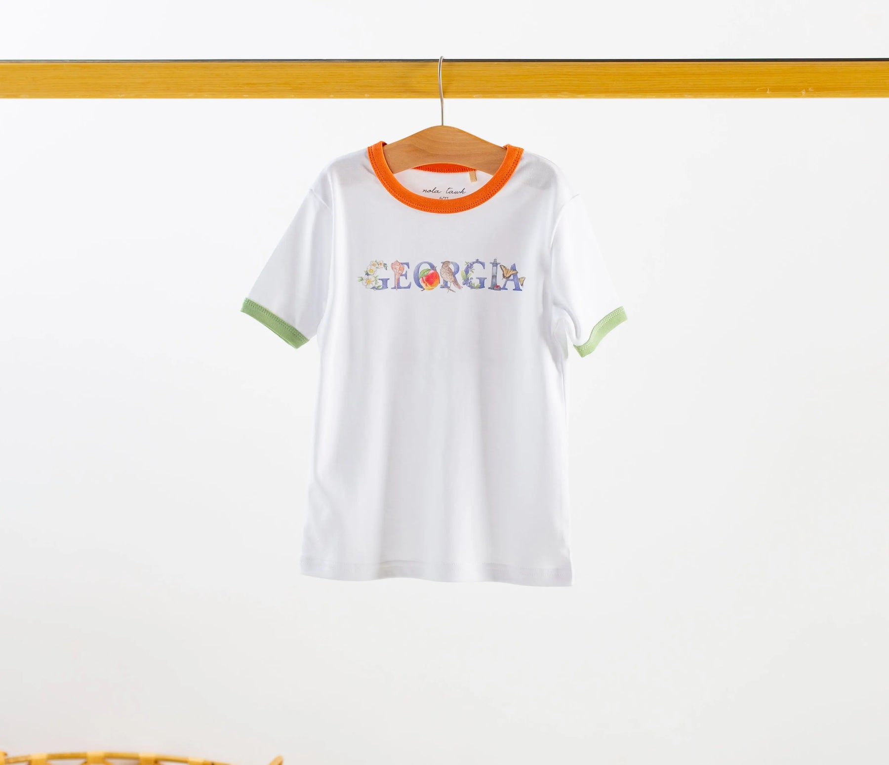 Peachy Georgia Organic Cotton Tee Nola Tawk
