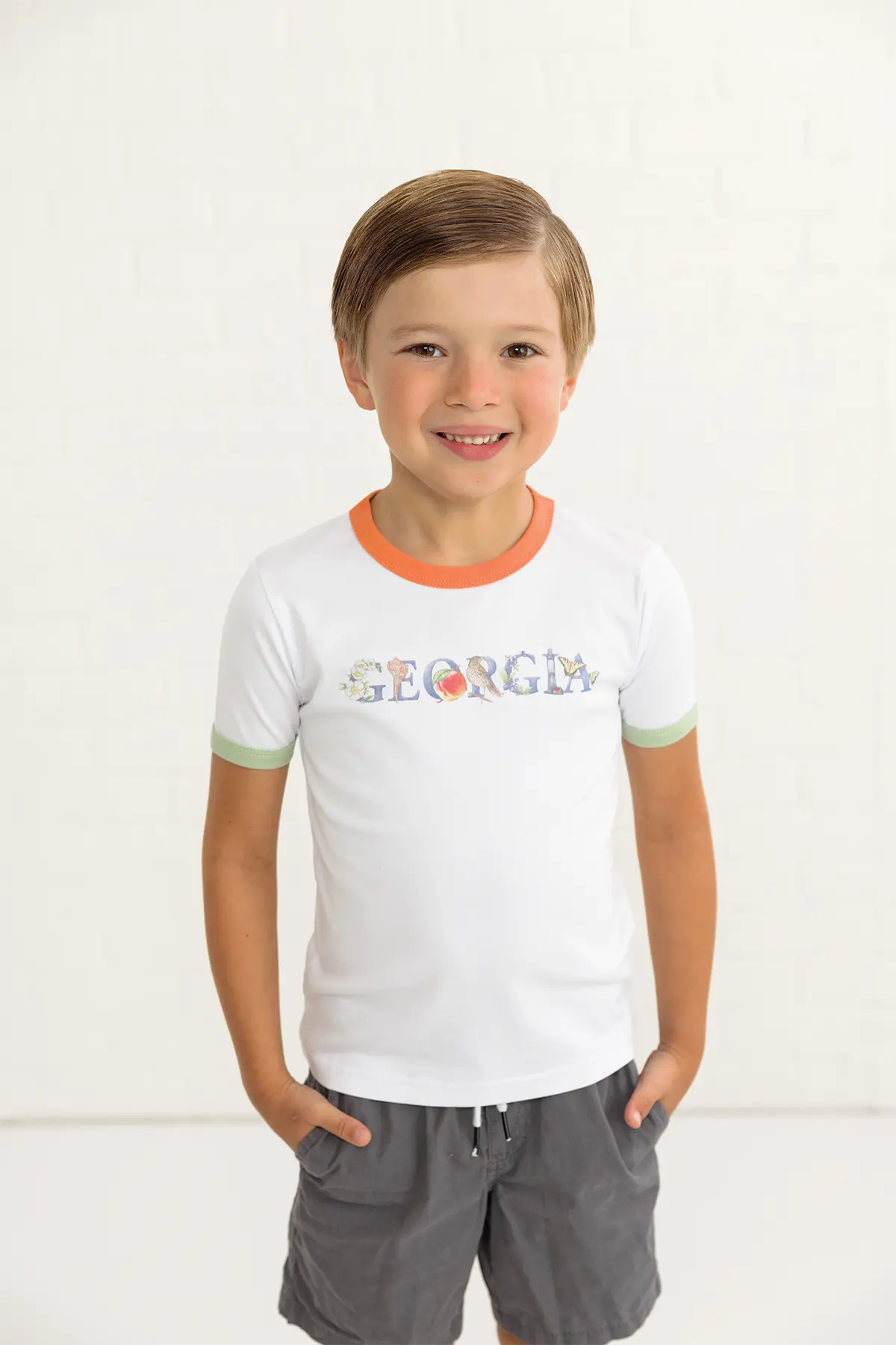 Peachy Georgia Organic Cotton Tee Nola Tawk