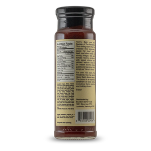 Henry Bain's Original sauce bottle showing nutrition facts and ingredients.
