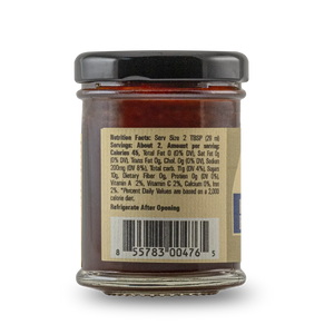Nutrition facts label and barcode on a glass jar of PENDENNIS CLUB THE ORIGINAL HENRY BAIN’S SAUCE.