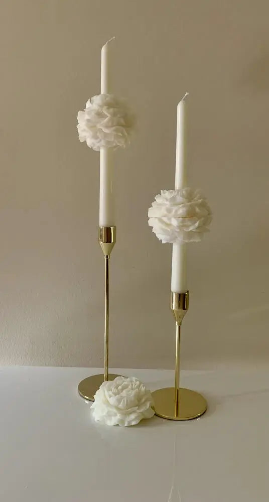 Peony Flower Taper Candle Believe Candle