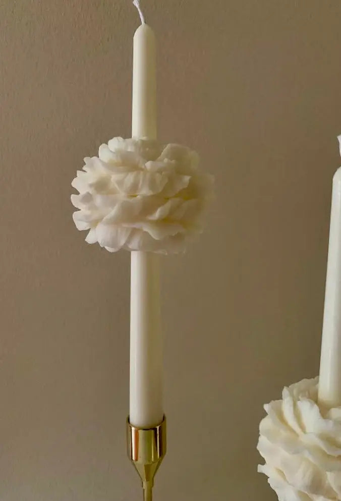 Peony Flower Taper Candle Believe Candle